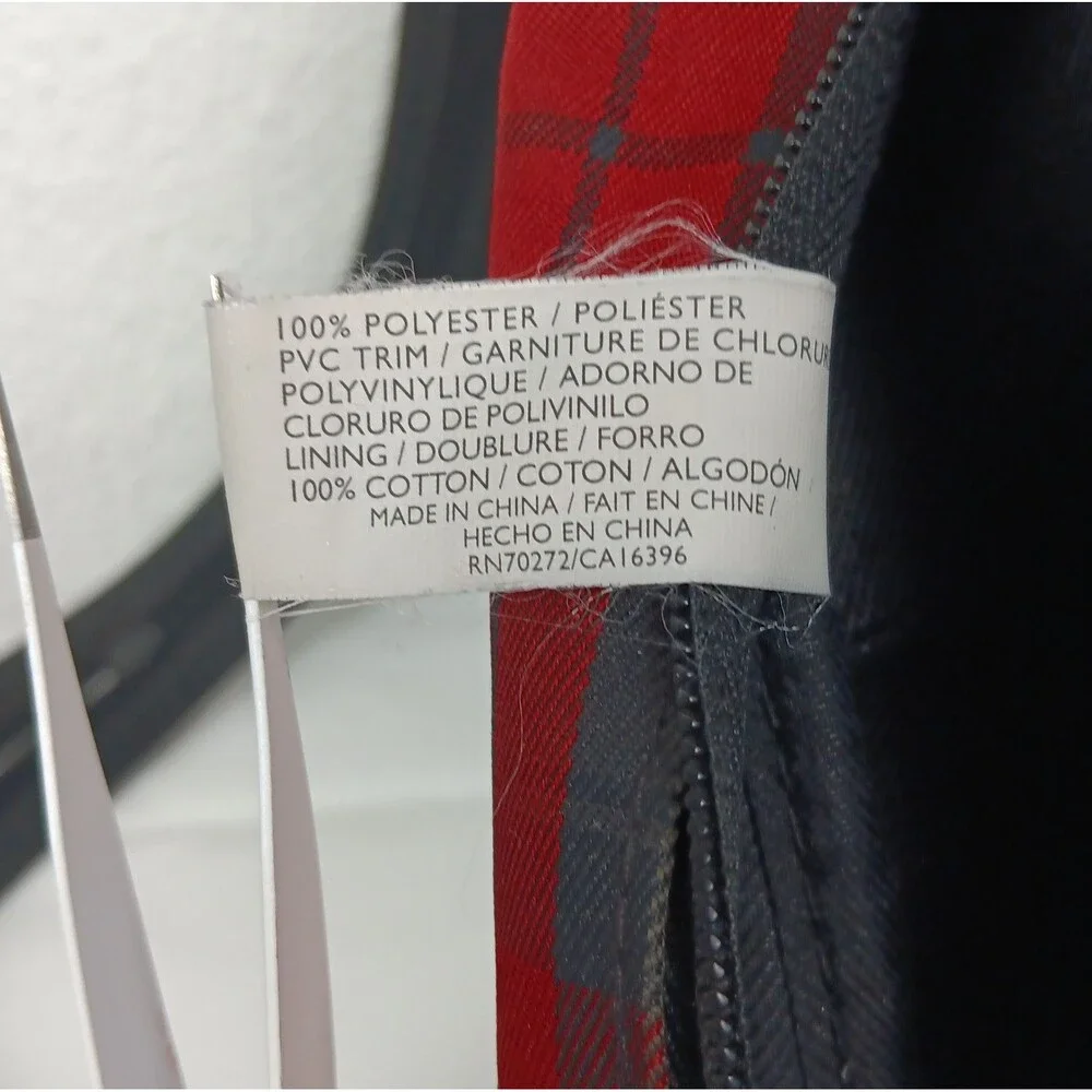 Villager by Liz Claiborne Vintage 90s Y2K Red Tartan Plaid Multiway Backpack